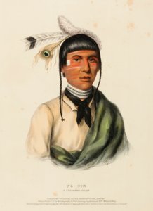 NO-TIN. A CHIPPEWA CHIEF, from History of the Indian Tribes of North America
