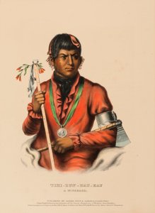 TSHI-ZUN-HAU-KAU. A WINNEBAGO, from History of the Indian Tribes of North America
