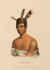 WA-KAWN-HA-KA, A WINNEBAGO CHIEF, from History of the Indian Tribes of North America