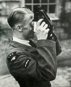 Airman learning navigation during the Second World War