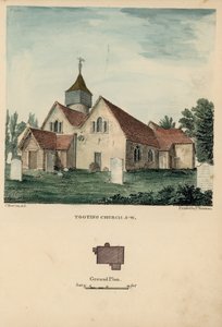 South west view of Tooting Church by Charles Burton