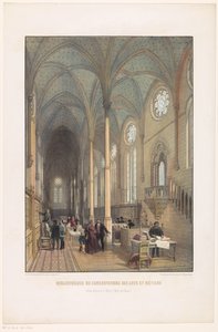Interior of the Library of the Conservatory of Arts and Crafts by Charles Claude Bachelier