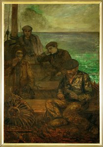 Country of the Sea - Triptych, Left Panel: Those Who Depart