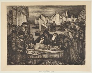 Sorrow in the Land of the Sea or The Victims of the Sea (proof b) by Charles Cottet