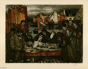 Sorrow at Sea or The Victims of the Sea (proof c) by Charles Cottet
