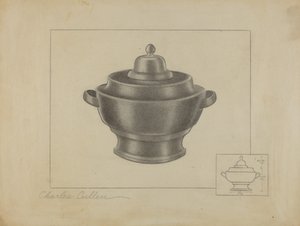 Pewter Sugar Bowl by Charles Cullen