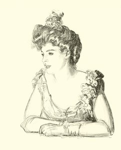 Illustration for The Social Ladder by Charles Dana Gibson