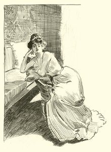Illustration for The Social Ladder by Charles Dana Gibson