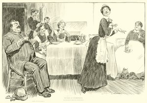 Illustration for The Social Ladder by Charles Dana Gibson