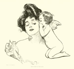 Illustration for The Social Ladder by Charles Dana Gibson