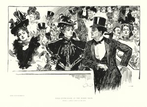 Wild Enthusiasm at the Horse Show by Charles Dana Gibson