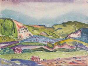 Mountain with Red House