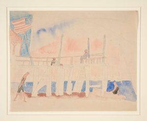 Pier with Four Figures