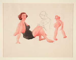 Three Women on the Beach, Provincetown by Charles Demuth