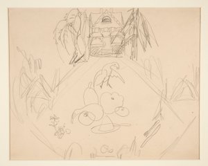 Untitled [Doves, Fruits, Vegetables, House, Written Notes]