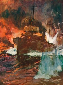 A Night Attack. Torpedo-Boats at Work by Charles Dixon