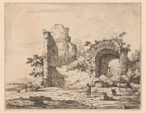 Landscape with Ruin and Shepherd (series title: Prints with Ruins in Landscapes, Cahier de ruines et de paysages)