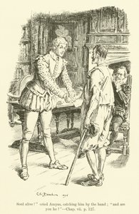 Illustration for Westward Ho! by Charles Kingsley by Charles Edmund Brock