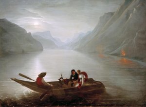 Julie and Saint-Preux on Lake Geneva by Charles Edouard Crespy Le Prince