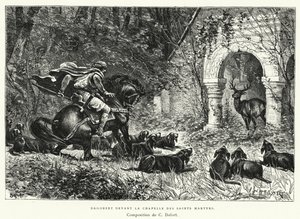 Dagobert in Front of the Chapel of the Holy Martyrs by Charles Edouard Delort