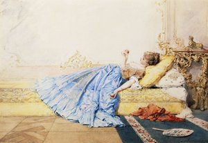A Pensive Moment by Charles Edouard de Beaumont
