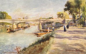 River Thames: Staines Bridge by Charles Edwin Flower