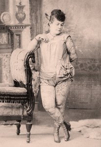 Portrait of Nora Hilderbrandt the tattooed woman