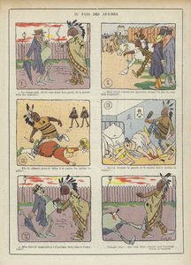 In the land of the Apaches. Illustration for Le Rire