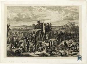 A Royalist Encampment by Charles Emile Jacque