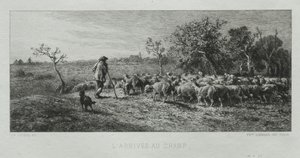 Arriving at the Field by Charles Emile Jacque