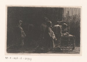 Praying Figures Before a Chair