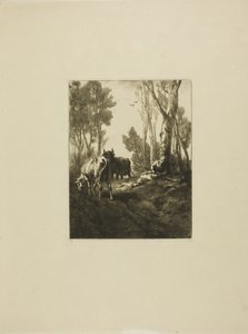 Cowherd by Charles Emile Jacque