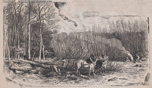 February from Album of Rustic Subjects by Charles Emile Jacque