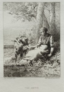 Friendship by Charles Emile Jacque
