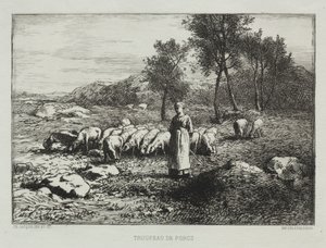 Herd of Swine by Charles Emile Jacque