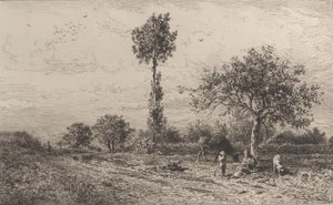 Landscape by Charles Emile Jacque