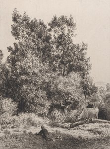 Landscape by Charles Emile Jacque