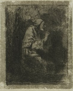 Monk at Prayer by Charles Emile Jacque