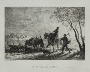 Return from the Fields by Charles Emile Jacque