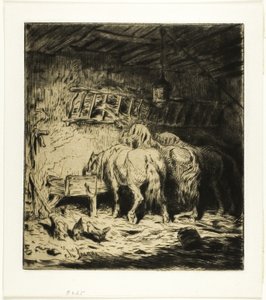 Stable by Charles Emile Jacque