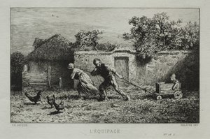 The Equipage by Charles Emile Jacque
