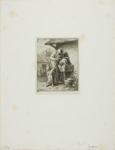 The Knife-Grinder by Charles Emile Jacque