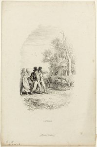 The Oxcart, Illustration from Fables by Lachambaudie