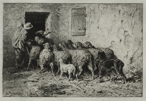 The Return by Charles Emile Jacque
