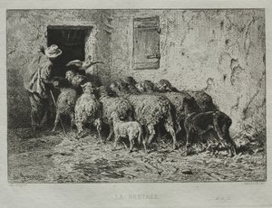 The Return by Charles Emile Jacque