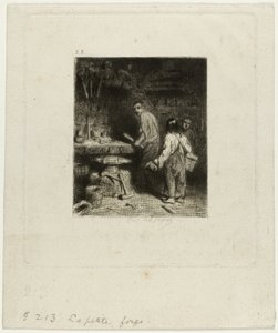 The Small Forge by Charles Emile Jacque