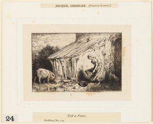 Toit a Porcs by Charles Emile Jacque