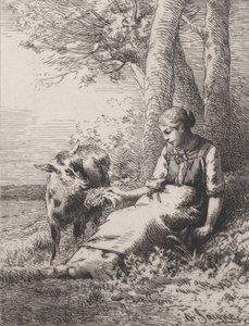 A Friendship by Charles Emile Jacque