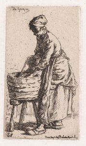 Washerwoman by Charles Emile Jacque