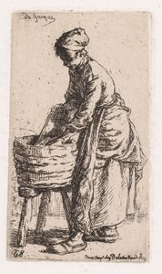 Washerwoman, 1850 by Charles Emile Jacque